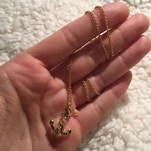 Delicate anchor necklace.